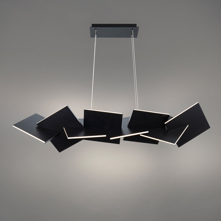 Konstruct Black Glass LED Indoor/Outdoor Chandelier