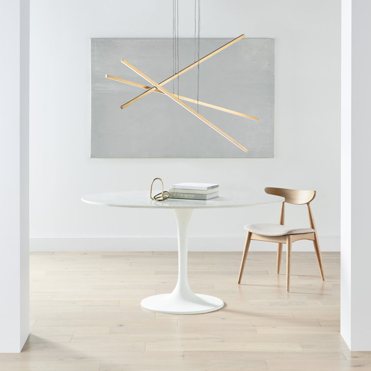 Aged Brass 3-Light LED Linear Chandelier