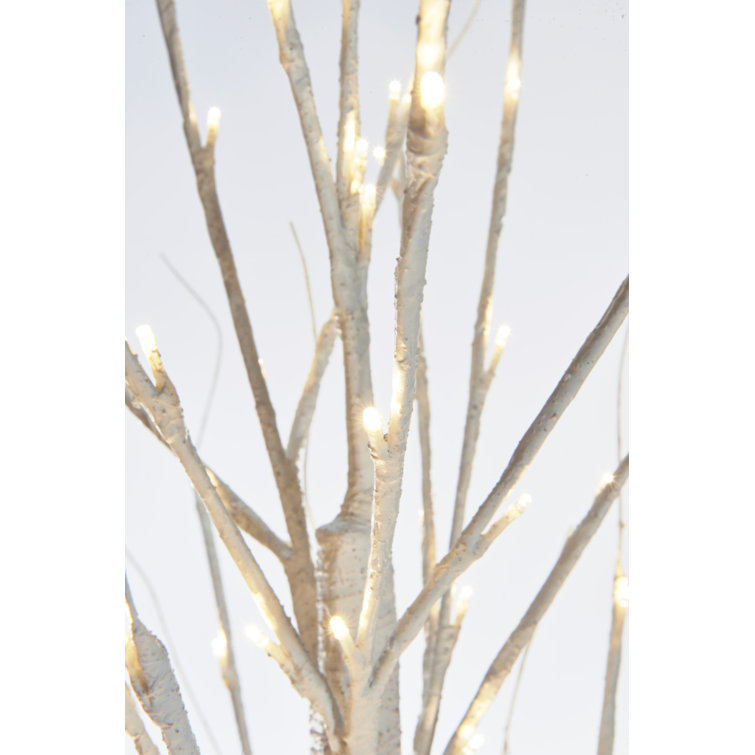 White Birch Tree with LED Lights for Indoor/Outdoor Use