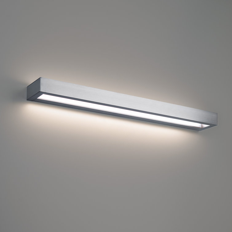Brushed Nickel 27" Dimmable Outdoor LED Vanity Light