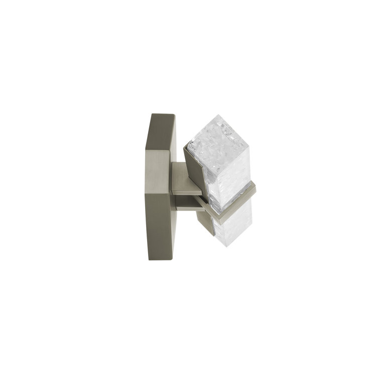 Regal Artisan Crafted Crystal LED Vanity Light in Brushed Nickel