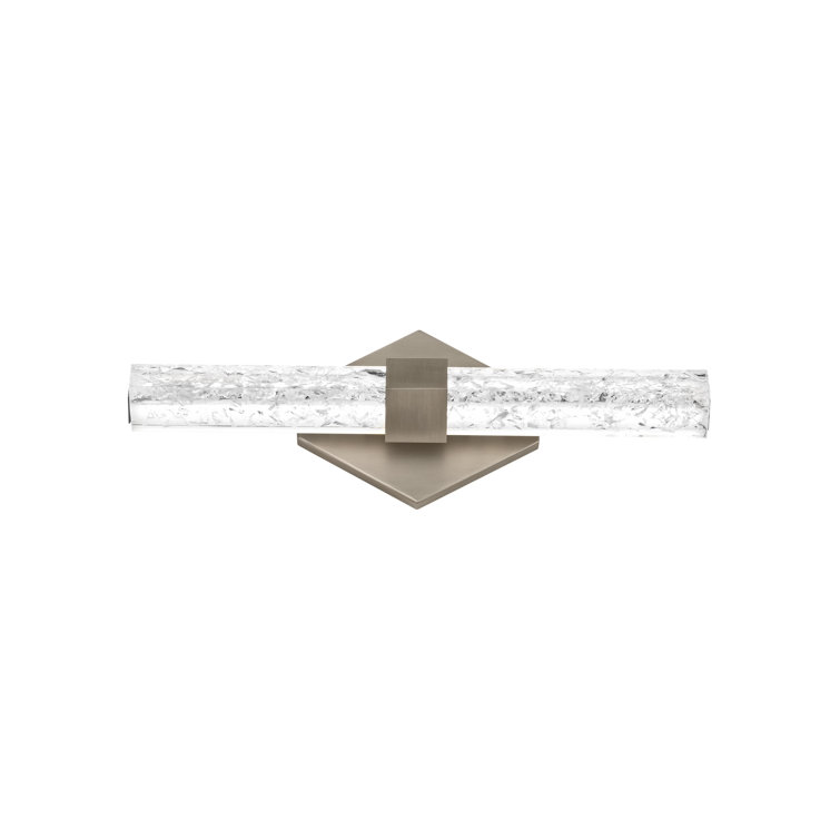 Regal Artisan Crafted Crystal LED Vanity Light in Brushed Nickel