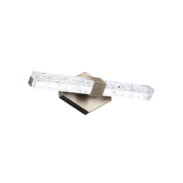 Regal Artisan Crafted Crystal LED Vanity Light in Brushed Nickel