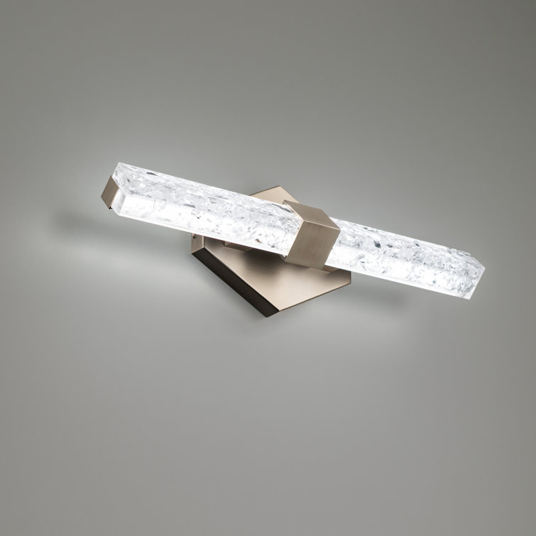 Regal Artisan Crafted Crystal LED Vanity Light in Brushed Nickel