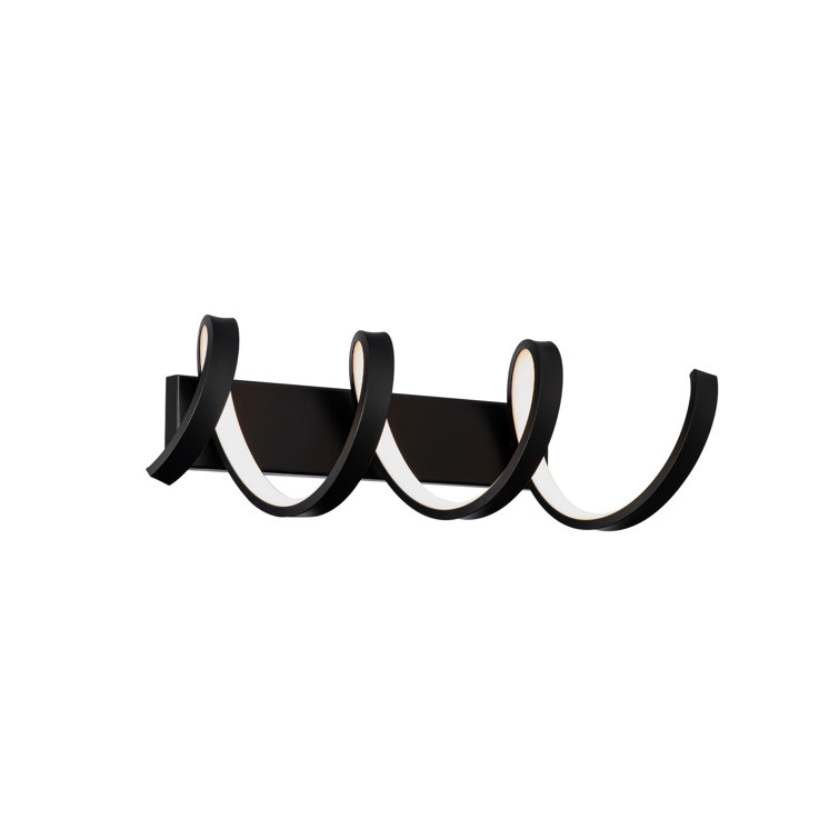Modern Black Dimmable LED Bath Bar with Silicone Shade