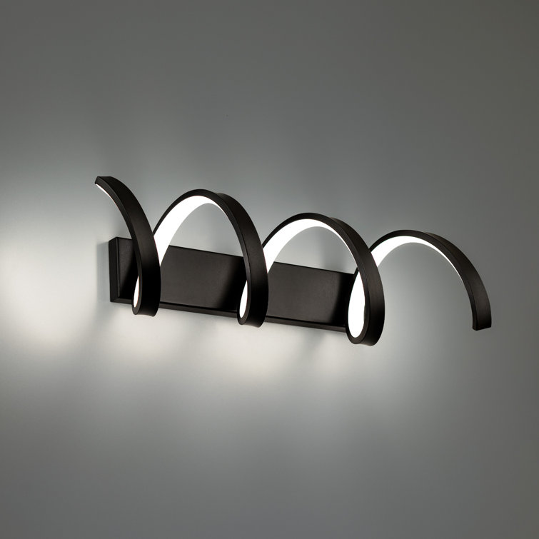 Modern Black Dimmable LED Bath Bar with Silicone Shade