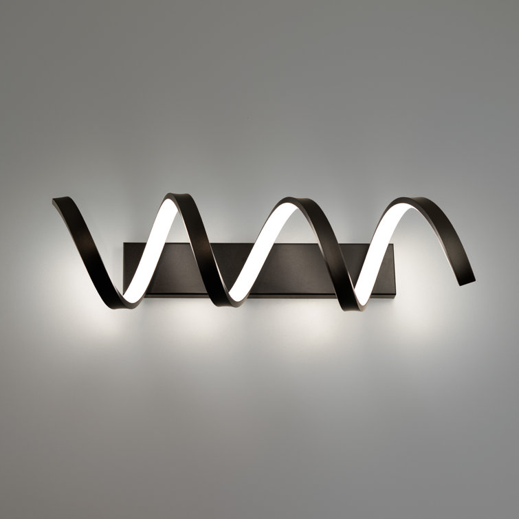 Modern Black Dimmable LED Bath Bar with Silicone Shade