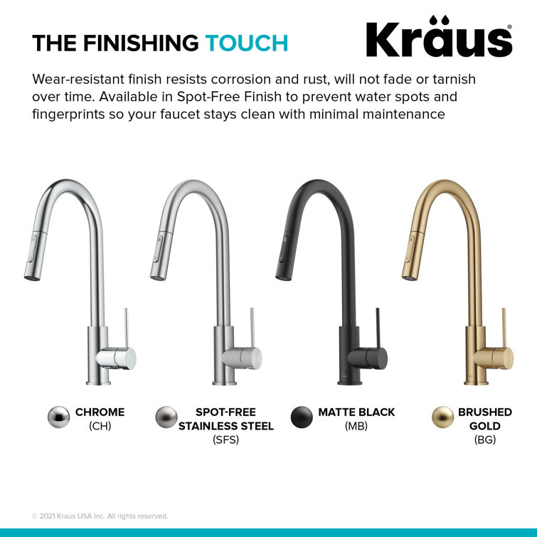 Stainless Steel Single Handle Pull Down Kitchen Faucet