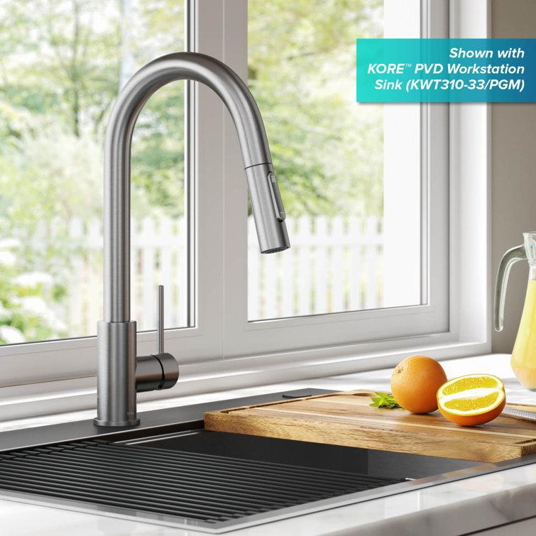 Stainless Steel Single Handle Pull Down Kitchen Faucet