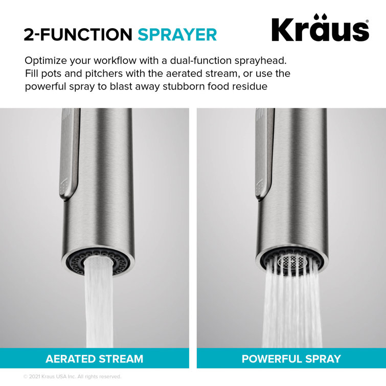 Stainless Steel Single Handle Pull Down Kitchen Faucet