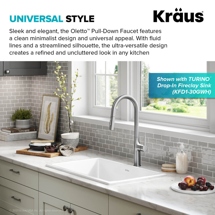 Tall Stainless Steel Pull-Down Kitchen Faucet with Spray