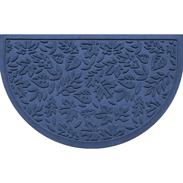 Navy Rubber Semi Circle Outdoor Fall Door Mat