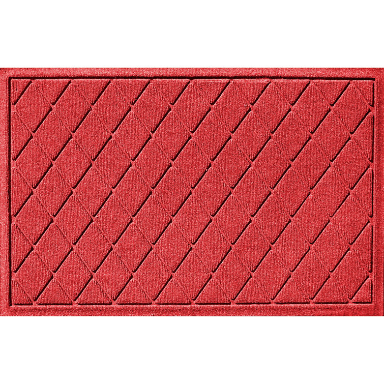 Charcoal Polypropylene Non-Slip Outdoor Doormat with Rubber Backing