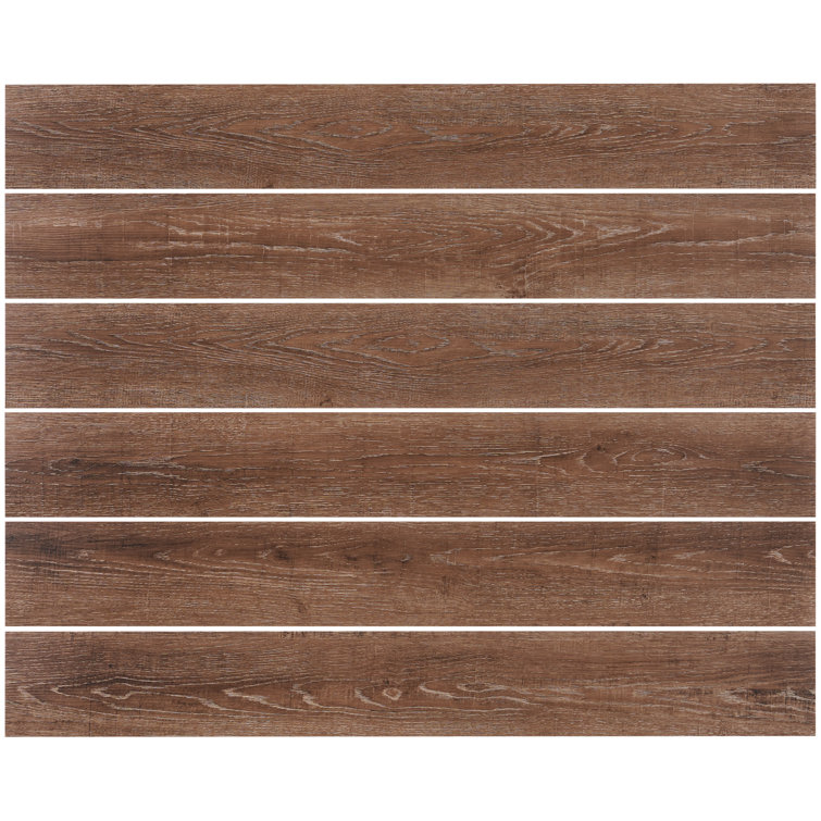 Metro Oak Brown 6'' x 48'' Waterproof Vinyl Plank Flooring