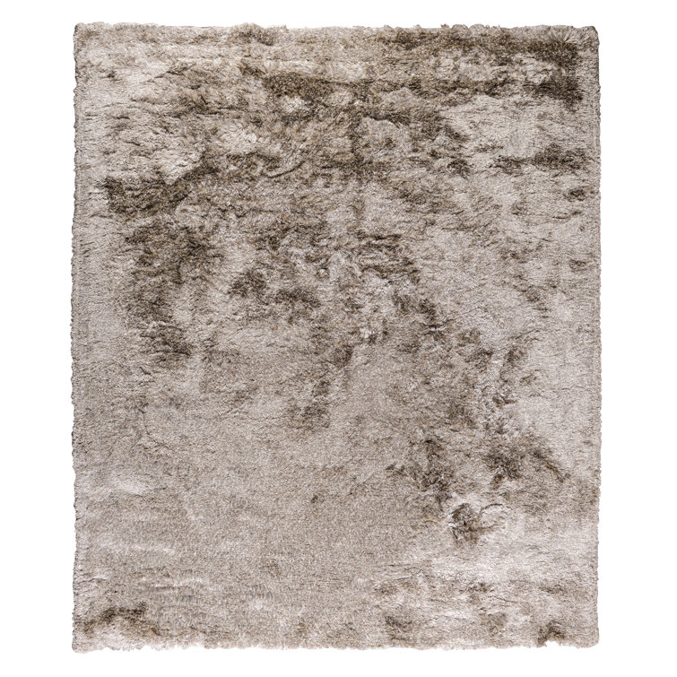 Hand-Woven Luxe Shag Area Rug Taupe 8' x 10'