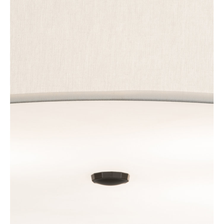 Timeless Bronze 4-Light Flush Mount with Off-White Shade