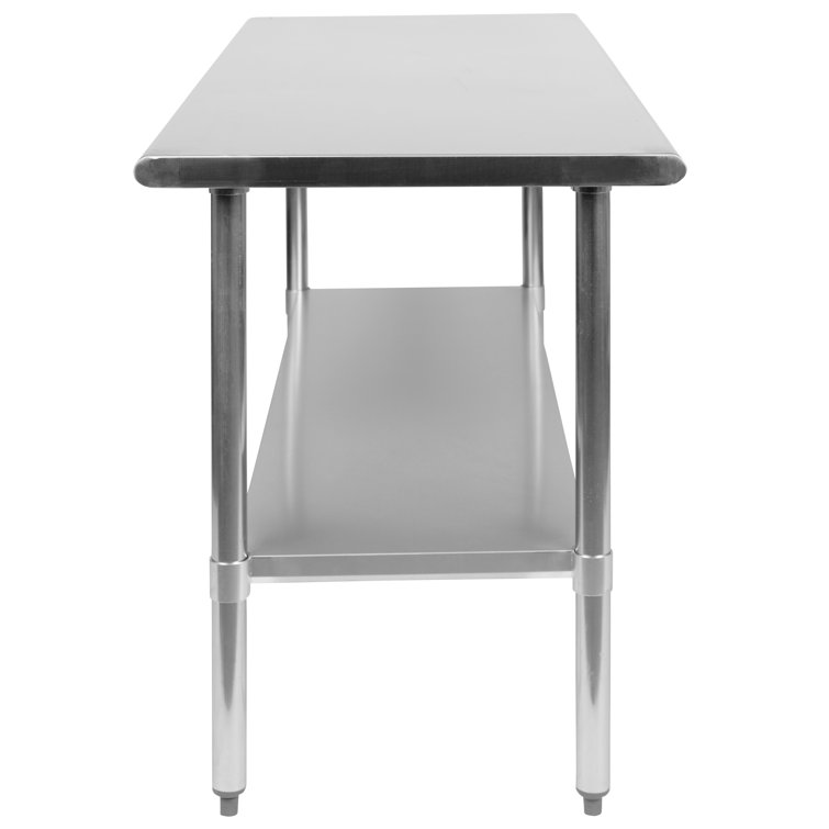 Versatile Stainless Steel 60" Prep & Work Table with Adjustable Undershelf