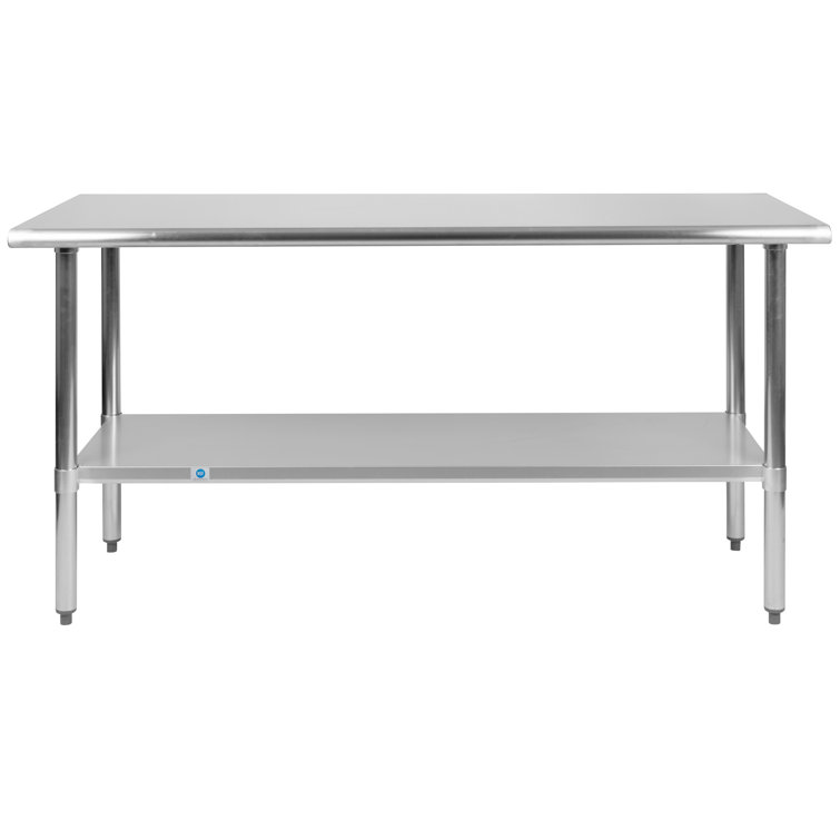 Versatile Stainless Steel 60" Prep & Work Table with Adjustable Undershelf