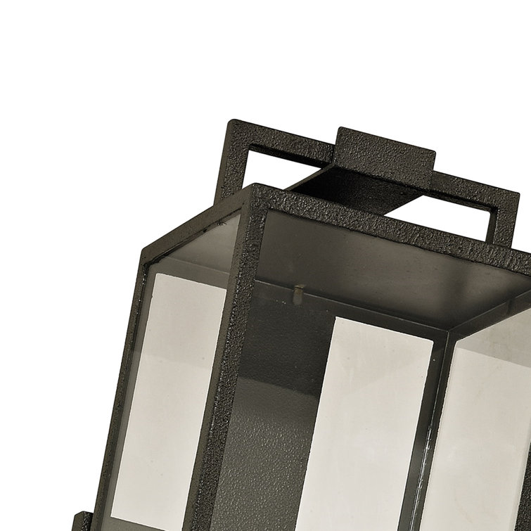 Gray Iron 4-Light Lantern Wall Sconce