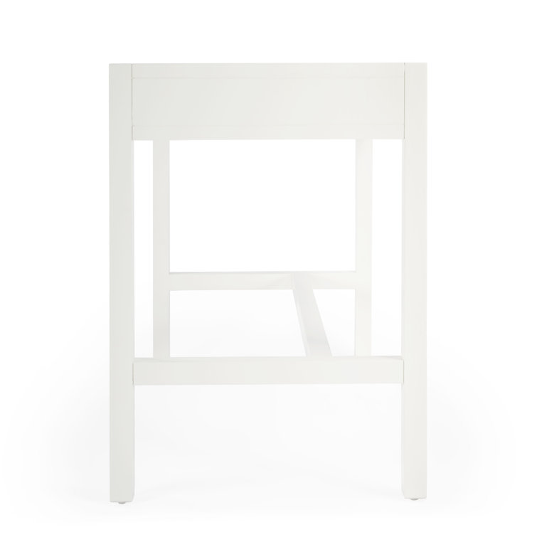 Elin Contemporary White Wood Writing Desk with Drawers