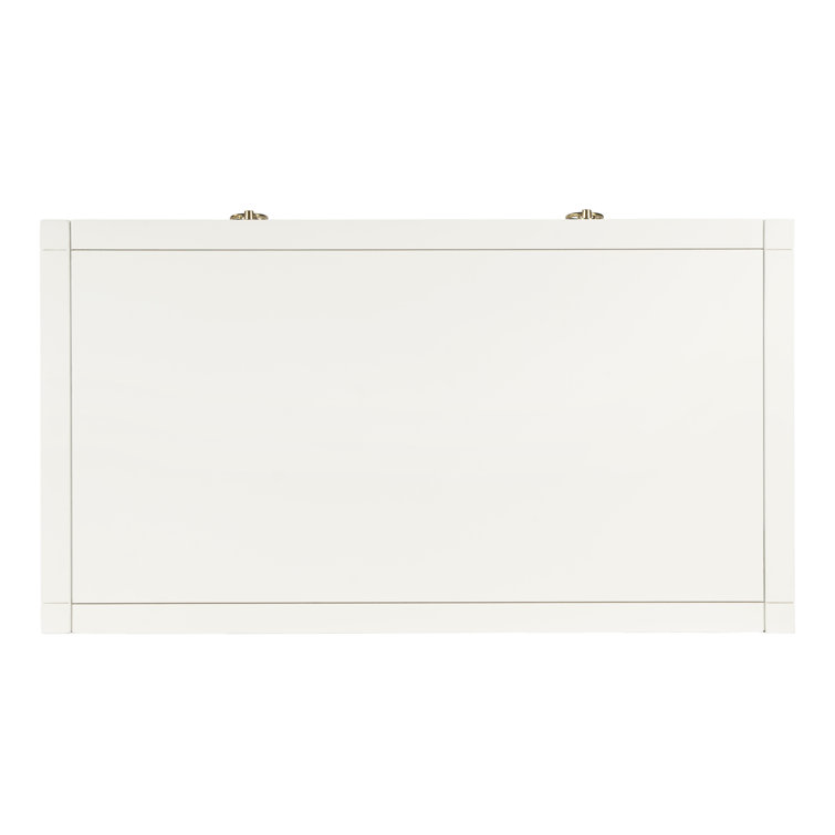 Elin Contemporary White Wood Writing Desk with Drawers