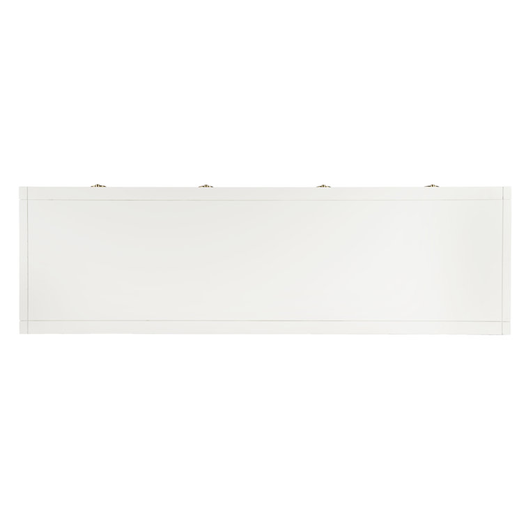 Elin Glam White Double Dresser with Dovetail Drawers
