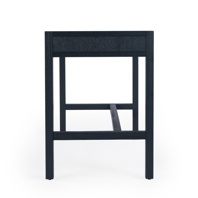 Elin 116'' Navy Minimalist Wood Writing Desk with Drawers