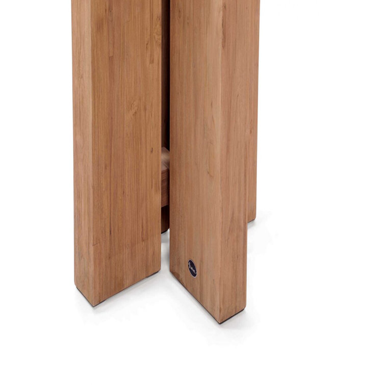 Perpetual Ivory White Java Teak & Concrete Dining Table