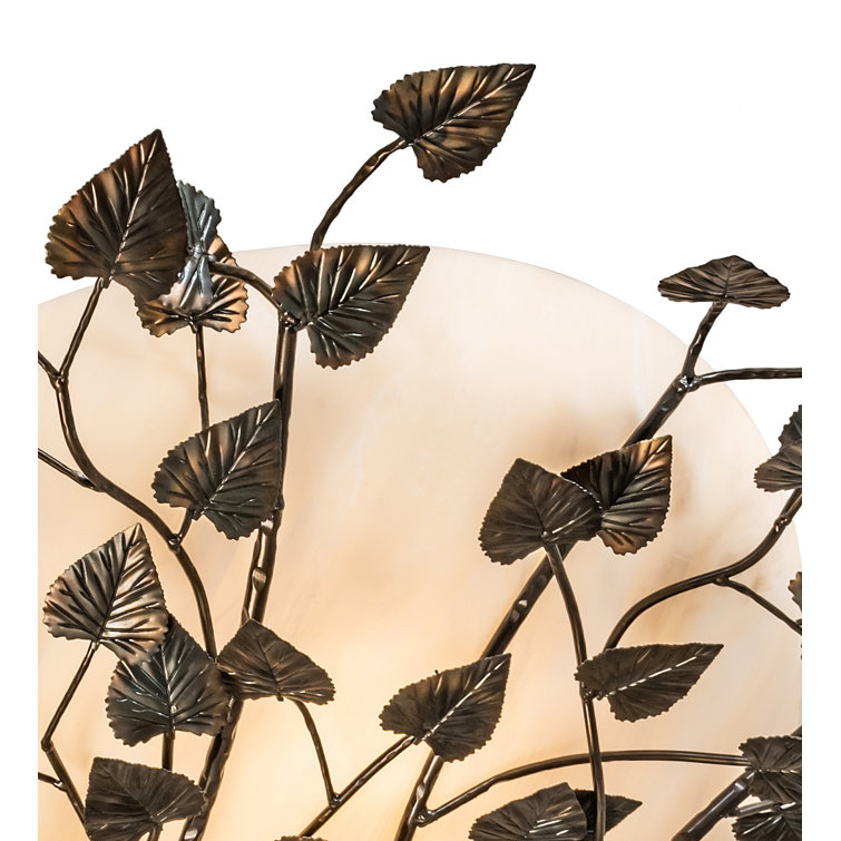 Espe 8-Light Antique Copper Semi-Flush Mount with Beige Acrylic Lens