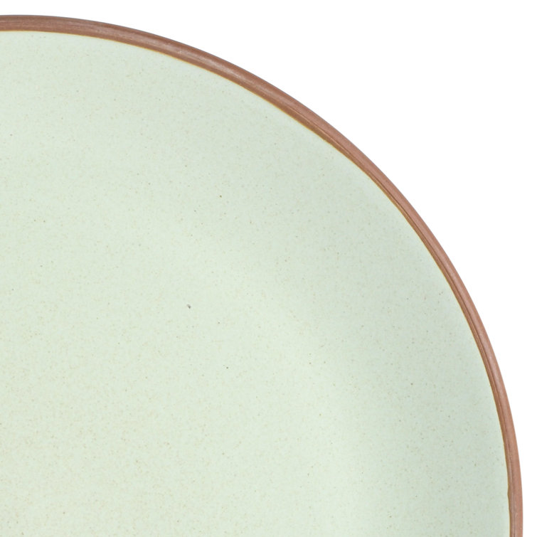 Mint Ceramic Double Bowl Dinnerware Set, Service for 4