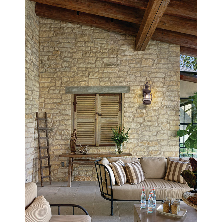 Large Black Iron Cylinder Outdoor Wall Lantern