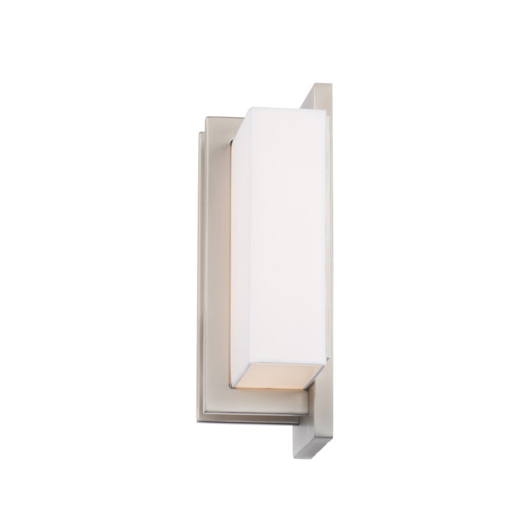 Downton Nickel LED Sconce with Dimmable Light, 11"