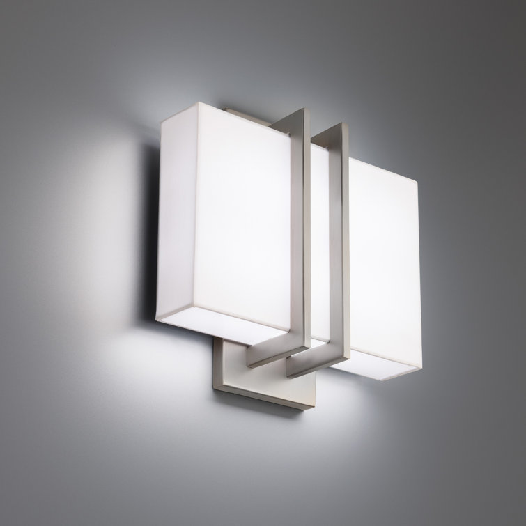 Downton Nickel LED Sconce with Dimmable Light, 11"