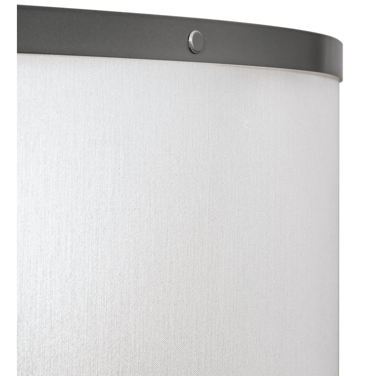 Champagne Finish 6-Light Indoor/Outdoor White Drum Flush Mount