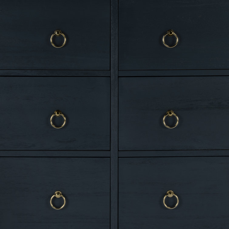 Elin Glam Navy Double Dresser with Dovetail Drawers