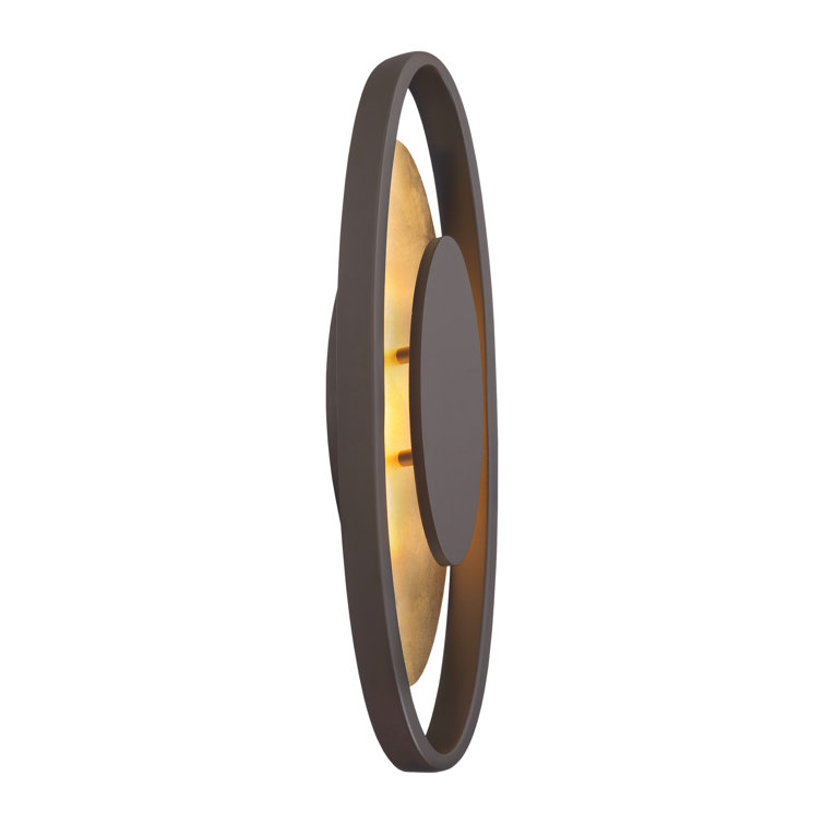 Bronze Gold Leaf Dimmable LED Wall Sconce