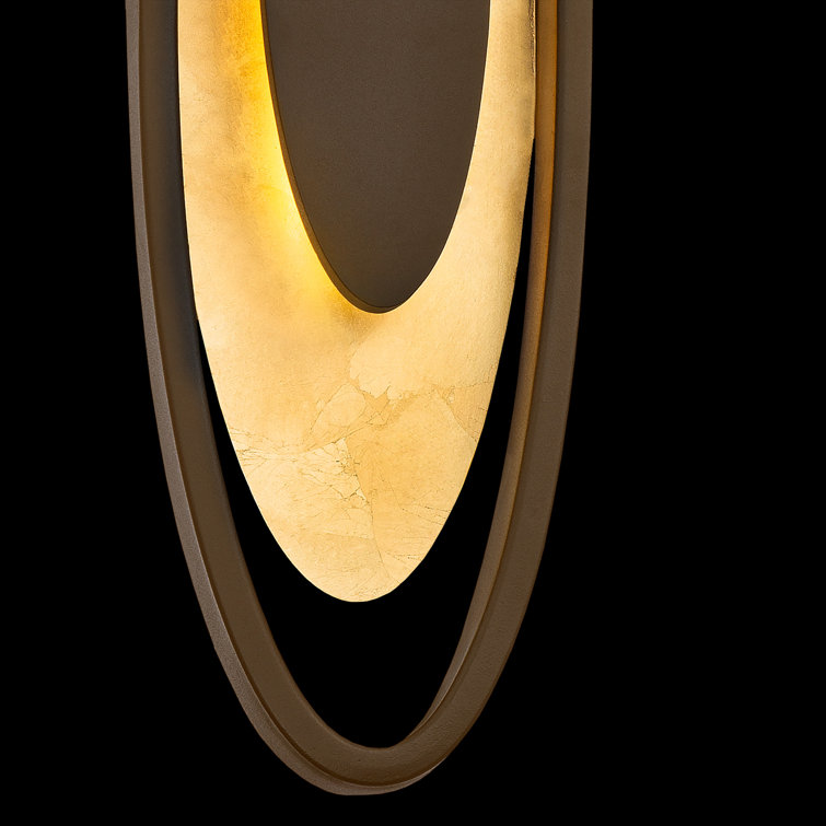 Bronze Gold Leaf Dimmable LED Wall Sconce