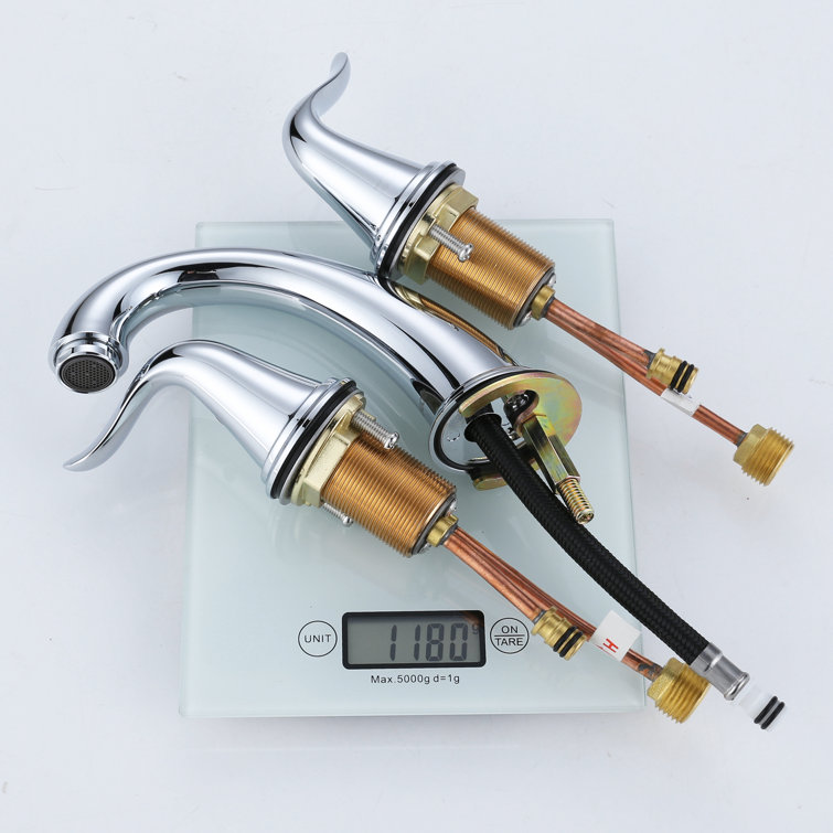 Chrome Widespread 2-Handle Bathroom Faucet with Drain Assembly