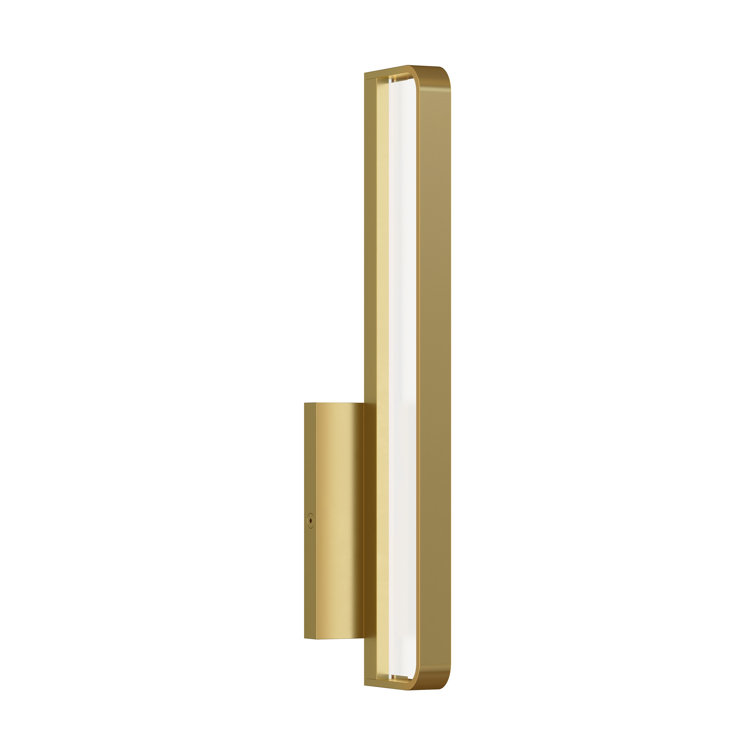 Lustrous Bronze Slim LED Bath Bar with Dimmable Acrylic Shade