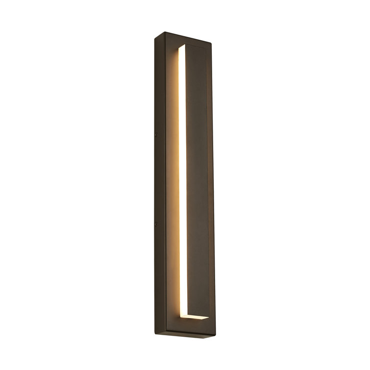 Bronze 26" Dimmable LED Outdoor Wall Sconce with Acrylic Shade