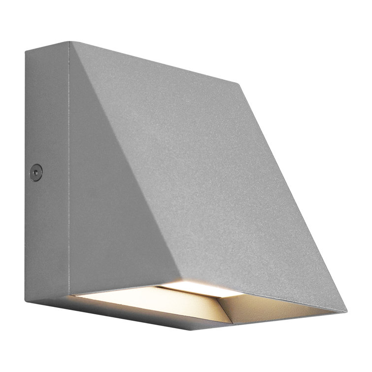 Silver Aluminum Dimmable LED Outdoor Wall Mount Light