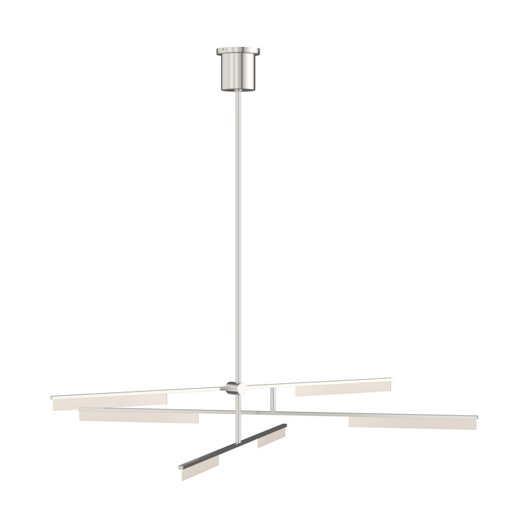 Klee Polished Nickel 3-Light LED Sputnik Chandelier