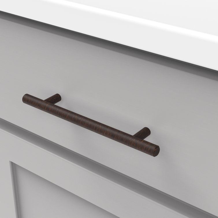 Oil-Rubbed Bronze Modern Bar Pulls with Mounting Hardware