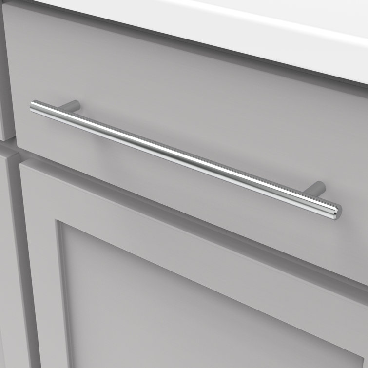 Chrome Bar Pull Kitchen Cabinet Handles with Mounting Hardware