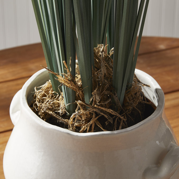Rustic Multicolor Faux Pampas Grass Potted Plant