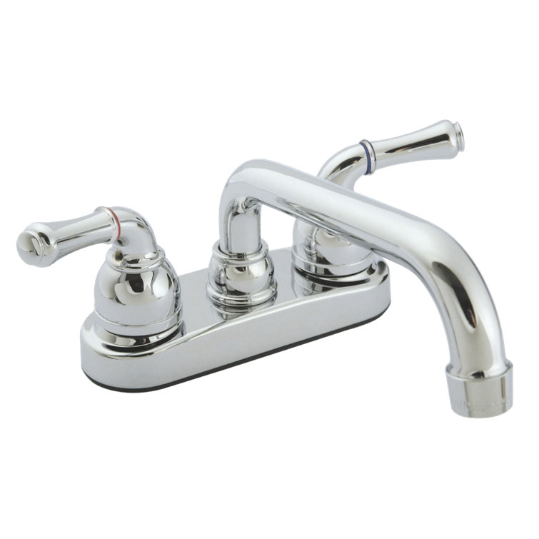 Chrome Centerset Laundry Faucet with Dual Handles
