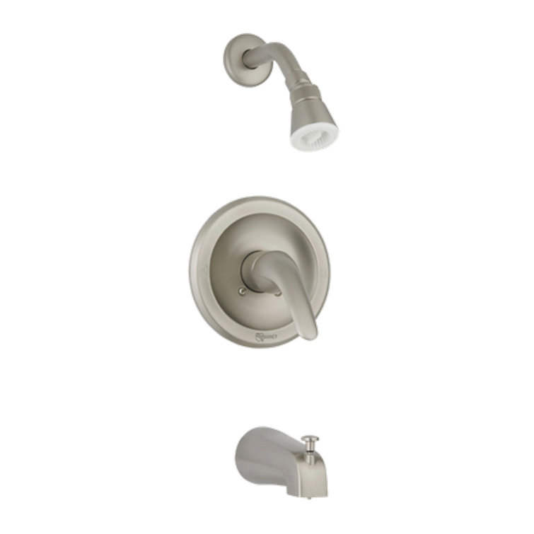 Brushed Nickel Single Handle Wall Mounted Tub and Shower Faucet