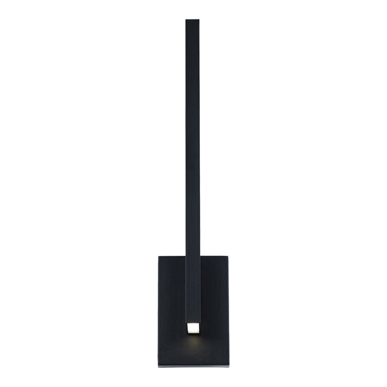 Black Dimmable LED Wall Sconce with Angular Design