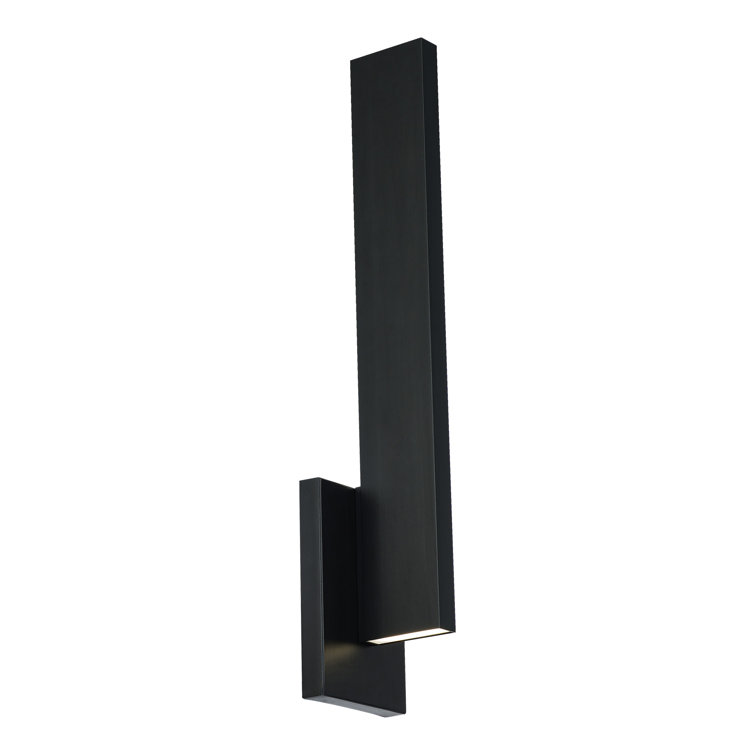 Black Dimmable LED Wall Sconce with Angular Design