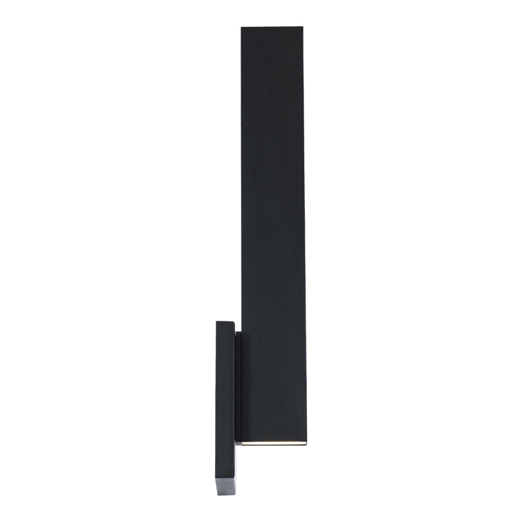 Black Dimmable LED Wall Sconce with Angular Design